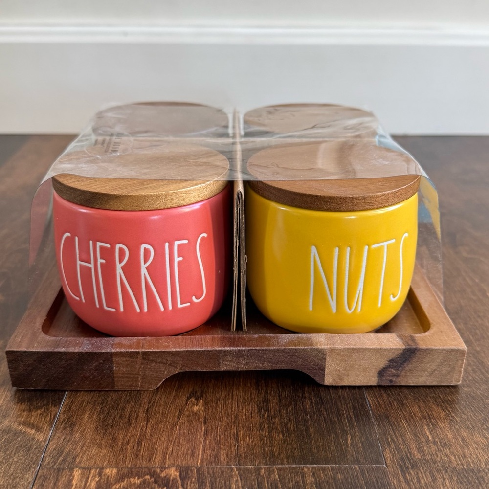 Rae Dunn • Ceramic Ice Cream Bar Cellars • Cherries Nuts Sweet Candy - Picture 3 of 6